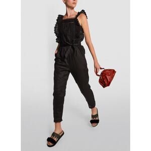 Frame Black Lace Eyelet Jumpsuit size M medium